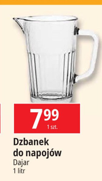 Dzbanek szklany 1 l Dajar promocja