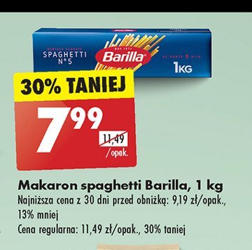 Makaron spaghetti no 5 Barilla promocja