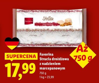 Strucla drożdżowa z nadzieniem marcepanowym  promocja w Lidl