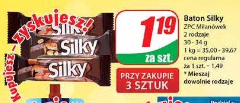 Baton silky karmelowy Milan贸wek promocja