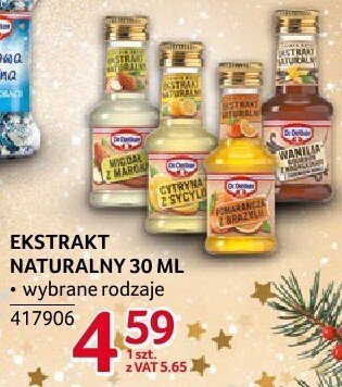 Ekstrakt naturalny Dr. Oetker 30 ml promocja w Selgros