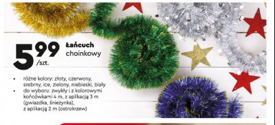 艁a艅cuch choinkowy z aplikacj膮 2 m ostrokrzew ice promocja