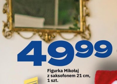 Figurka Mikołaj z saksofonem 21 cm promocja w Twój Market