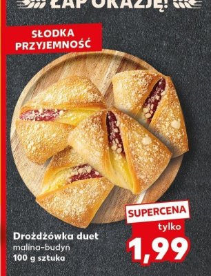 Drożdżówka duet malina-budyń  promocja w Kaufland