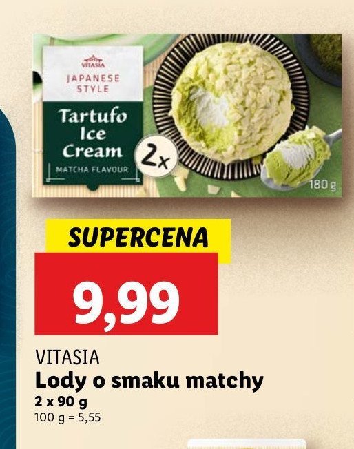 Lody matcha Vitasia promocja w Lidl