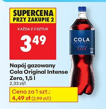 Napój gazowany Original Intense Zero 1,5 l promocja w Biedronka
