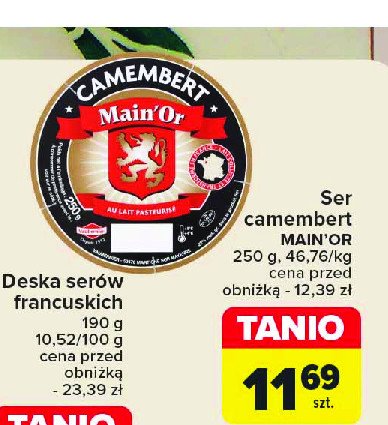 Ser camembert Main'or promocja