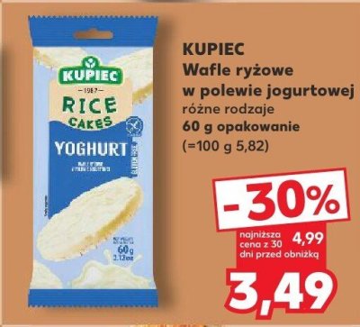 Waffle ryżowe w polewie jogurtowej różne rodzaje promocja w Kaufland