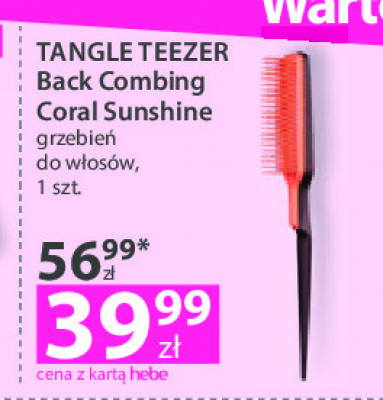 Grzebień do włosów back combing Tangle teezer promocja