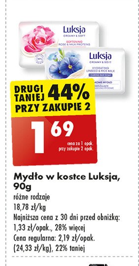 Mydło linen & rice milk Luksja creamy & soft promocja