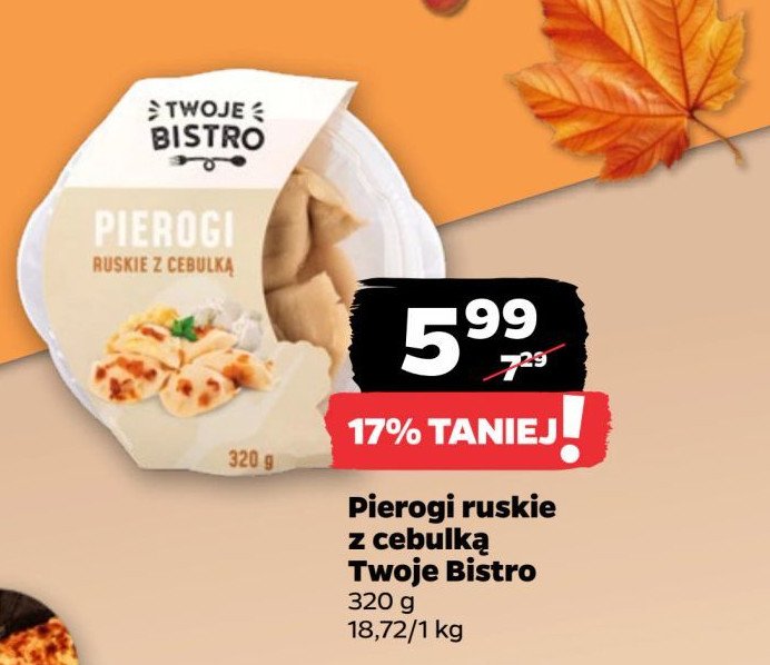 Pierogi ruskie z cebulką TWOJE BISTRO promocja