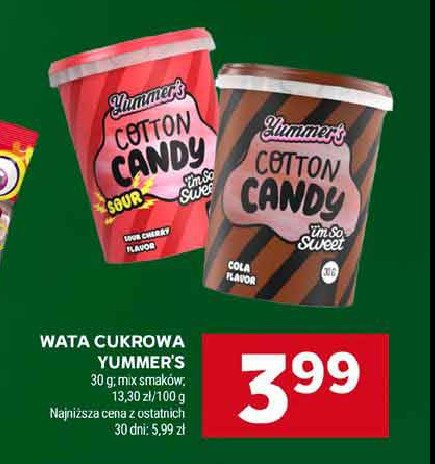 Wata cukrowa cola YUMMER'S promocja w Stokrotka