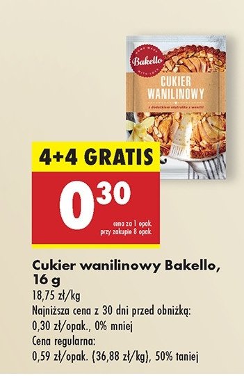 Cukier wanilinowy Bakello promocja w Biedronka