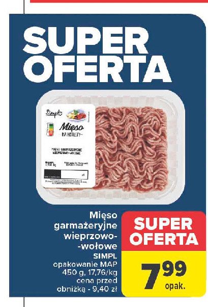 Mięso garmażeryjne wieprzowo-wołowe Simpl promocja