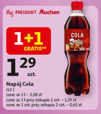 Napój cola Auchan różnorodne (logo czerwone) promocja