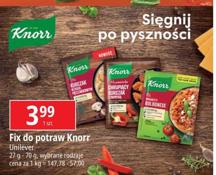 Kurczak w sosie pieczarkowym Knorr fix promocja