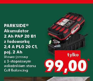 Akumulator litowo-jonowy 2ah z ładowarką Parkside promocja