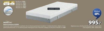 Materac piankowy SVINNA promocja w Jysk