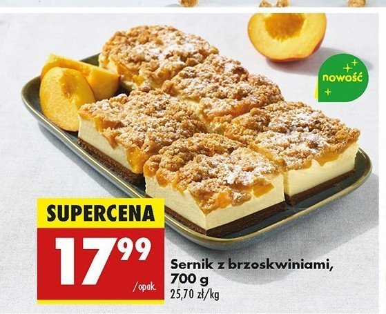 Sernik z brzoskwiniami promocja w Biedronka