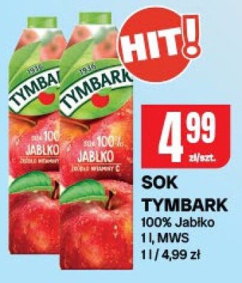 Sok Tymbark 100% Jabłko promocja w Chorten