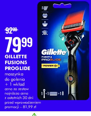 Maszynka do golenia + 1 wkład Gillette fusion 5 proglide promocja