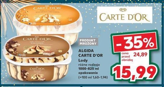 Lody salted caramel Algida carte d'or les desserts promocja