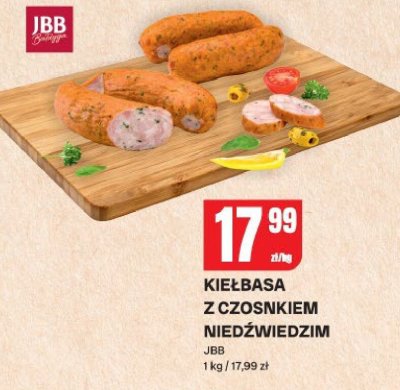 Kiełbasa z czosnkiem niedźwiedzim JBB promocja w Chorten