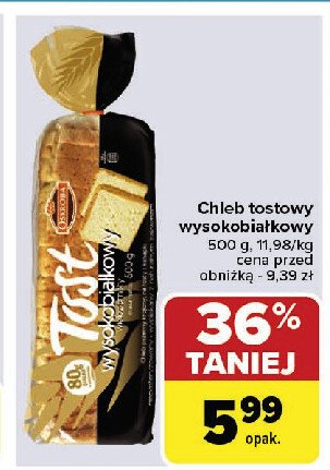 Chleb tostowy wysokobiałkowy Oskroba promocja w Carrefour Market