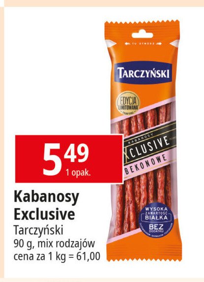 Kabanosy bekonowe Tarczyński kabanos exclusive promocja