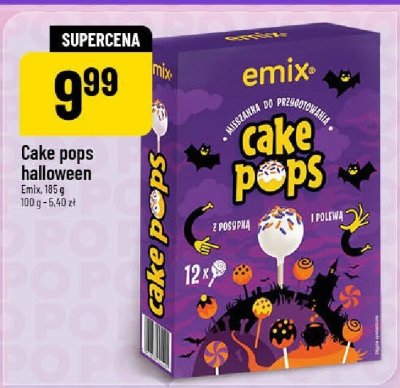 Cake pops halloween Emix promocja w POLOmarket
