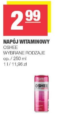 Napój witaminowy Oshee wybrane rodzaje promocja w SPAR