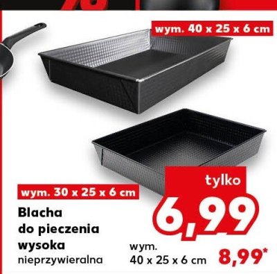 Blacha do pieczenia wysoka nieprzewieralna  wym. 30x25x6 cm  promocja w Kaufland
