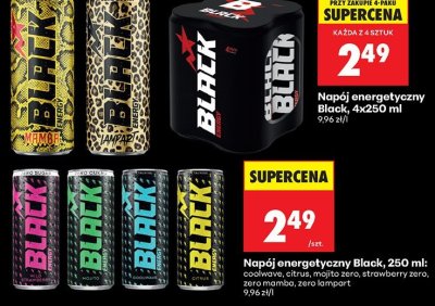 Napój energetyczny Black citrus 250 ml promocja w Biedronka