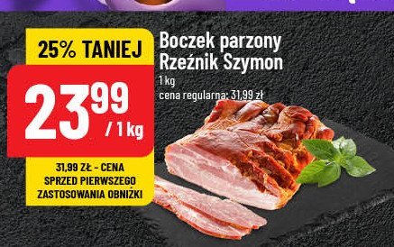 Boczek parzony Rzeźnik szymon poleca promocja