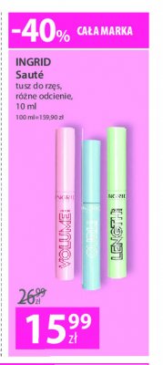 Tusz do rz臋s volume Ingrid saute Ingrid cosmetics promocja