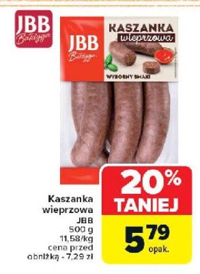 Kaszanka wieprzowa Jbb bałdyga promocja