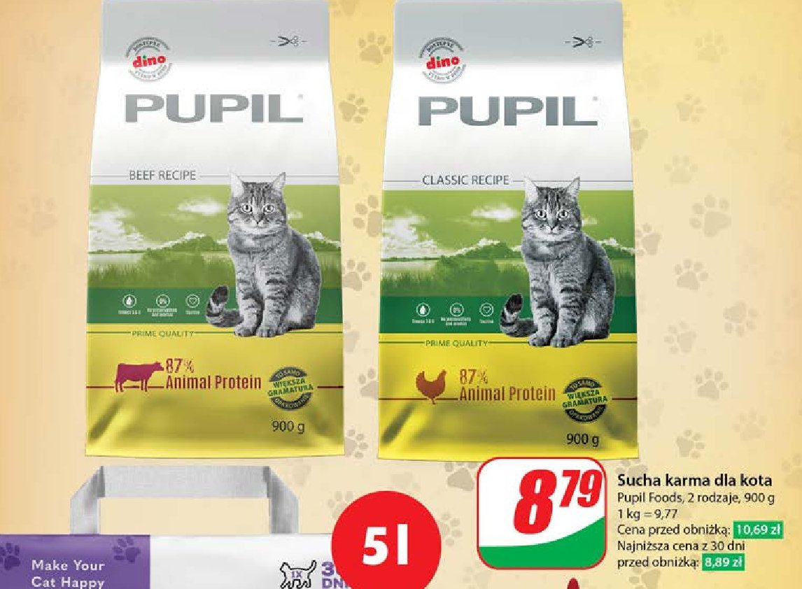 Karma dla kota z kurczakiem Pupil promocja