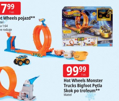 Hot Wheels Monster Trucks Bigfoot Pętla Skok po trofeum promocja w Leclerc
