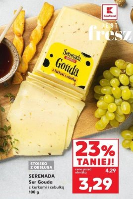 Ser Gouda SERENADA z kurkami i cebulką 100 g promocja w Kaufland