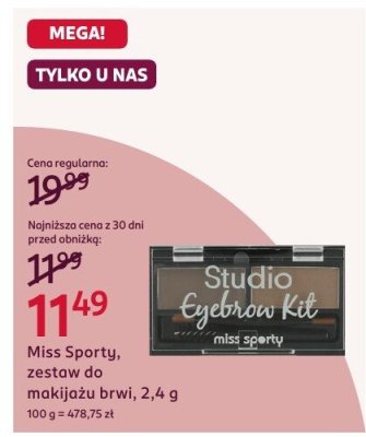 Zestaw do makijażu brwi, 2,4 g promocja w Rossmann