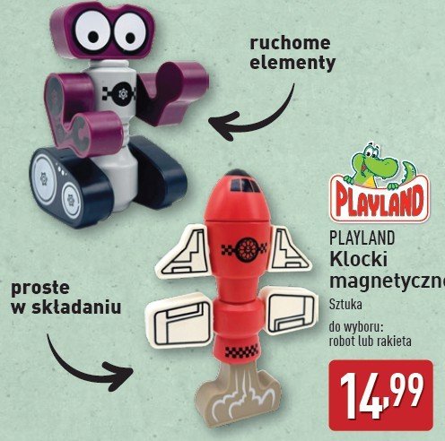 Klocki magnetyczne rakieta Playland promocja w Aldi
