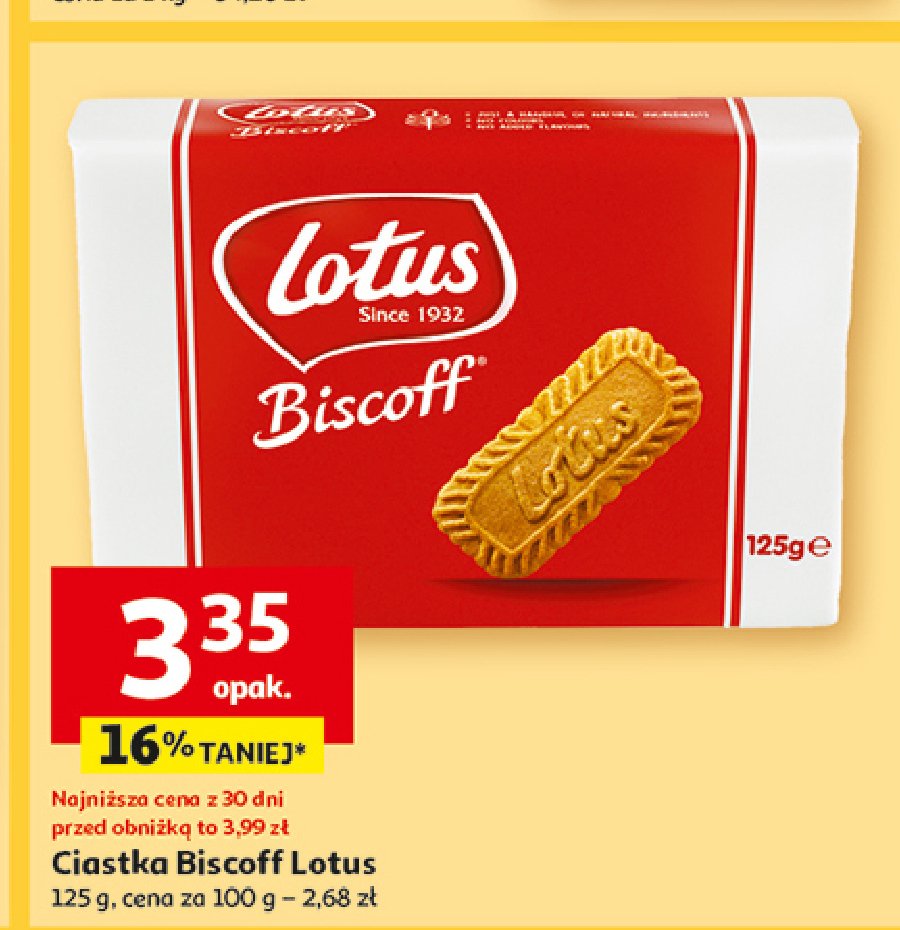 Herbatniki Lotus biscoff promocja w Auchan