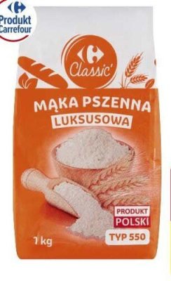 Mąka pszenna luksusowa Carrefour Classic typ 550 promocja w Globi