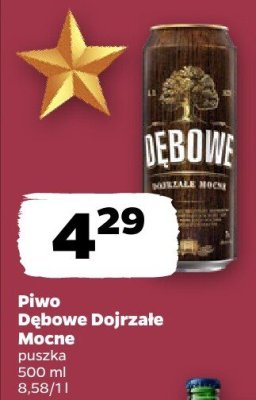 Piwo Dębowe Dojrzałe Mocne promocja w Netto
