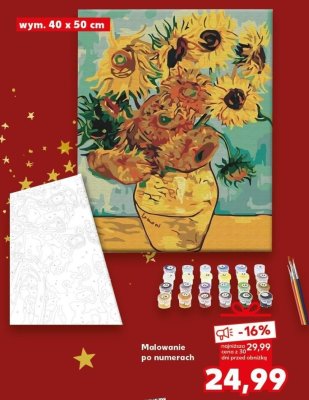 Malowanie po numerach wym. 40 x 50 cm promocja w Kaufland