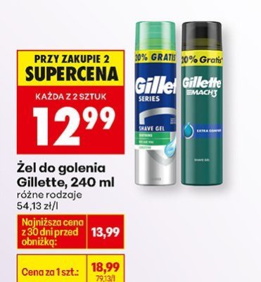 Żel do golenia Gillette, 240 ml promocja w Biedronka
