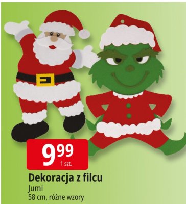 Dekoracja z filcu Jumi 58 cm, różne wzory promocja w Leclerc