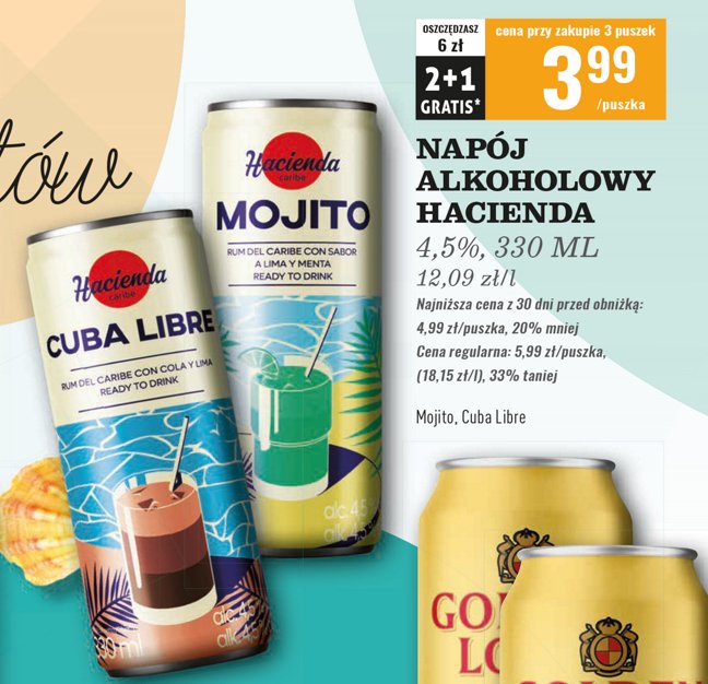 Drink cuba libre Hacienda caribe promocja