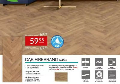 Panele laminowane DĄB FIREBRAND K450 promocja w Abra Meble