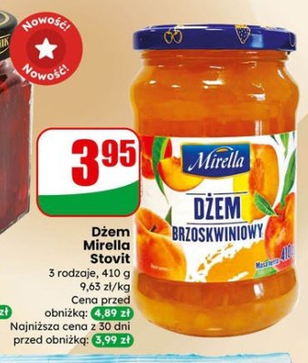Dżem brzoskwiniowy Mirella Stovit promocja w Dino